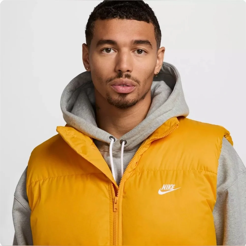 Nike PrimaLoft 🔥 Sportswear Club Water Repellent Yellow Puffer Vest FB7373-739 - Picture 8 of 13